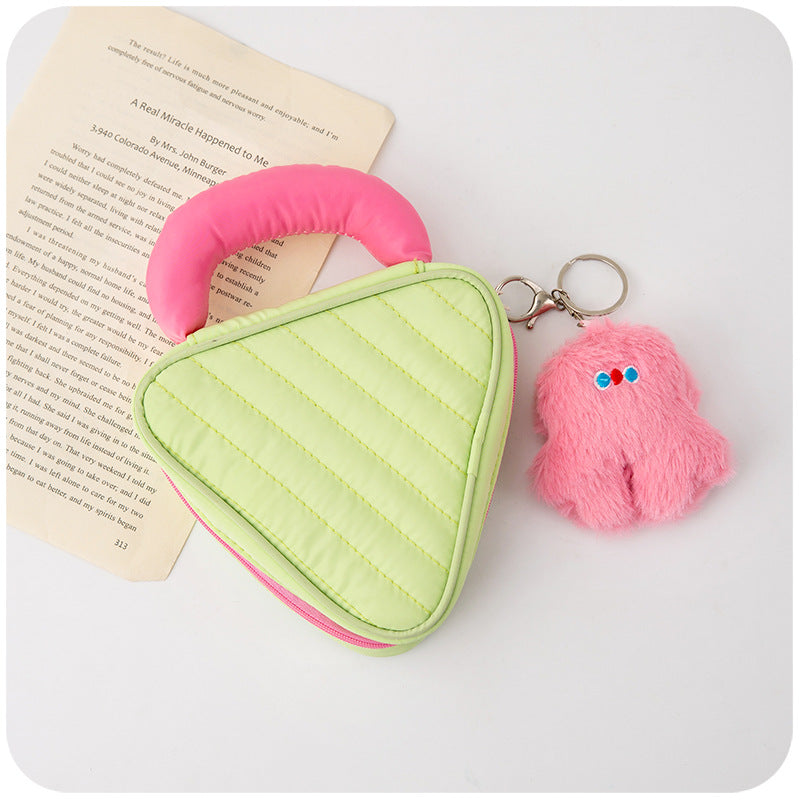 Women Cute Portable Plush Pendant Cosmetic Bag