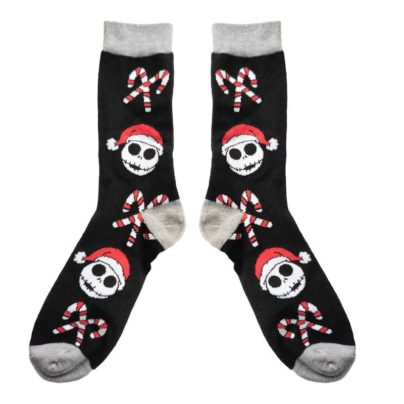 Calcetines creativos de Halloween con calaveras y fantasmas de terror