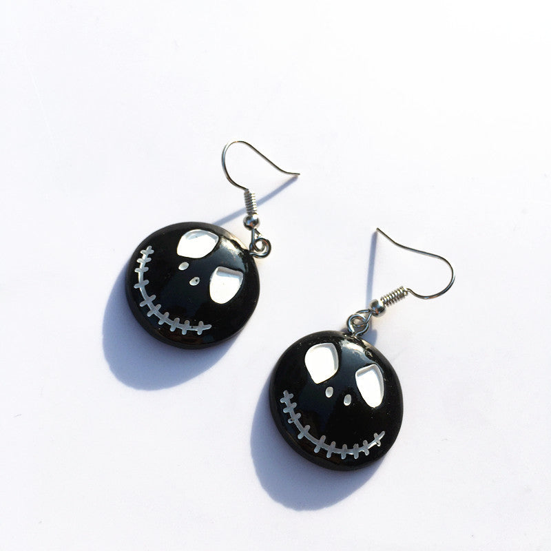 Pendientes colgantes de Halloween para mujer con murciélago, calabaza y zombi