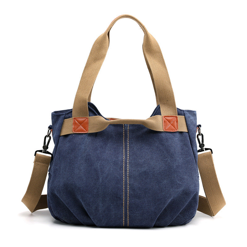 Vintage Casual Women Canvas Commuter Handbag