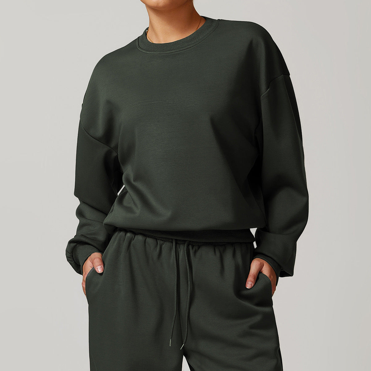 Women’s Casual Solid Color Long-Sleeve Sweatshirt