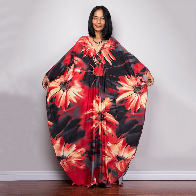 Cache-maillots à rayures et fleurs pour femmes, décontractés et tendance