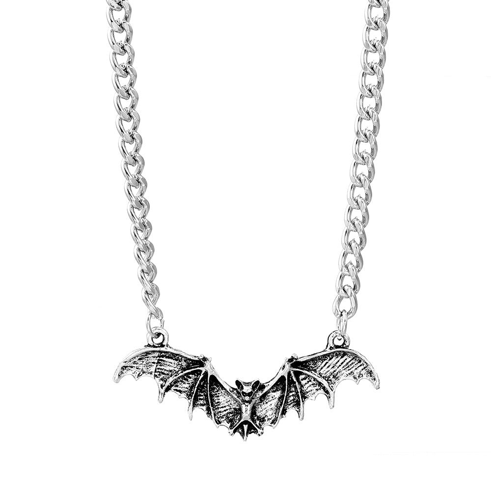 Collar de murciélago estilo gótico oscuro para mujer de Halloween