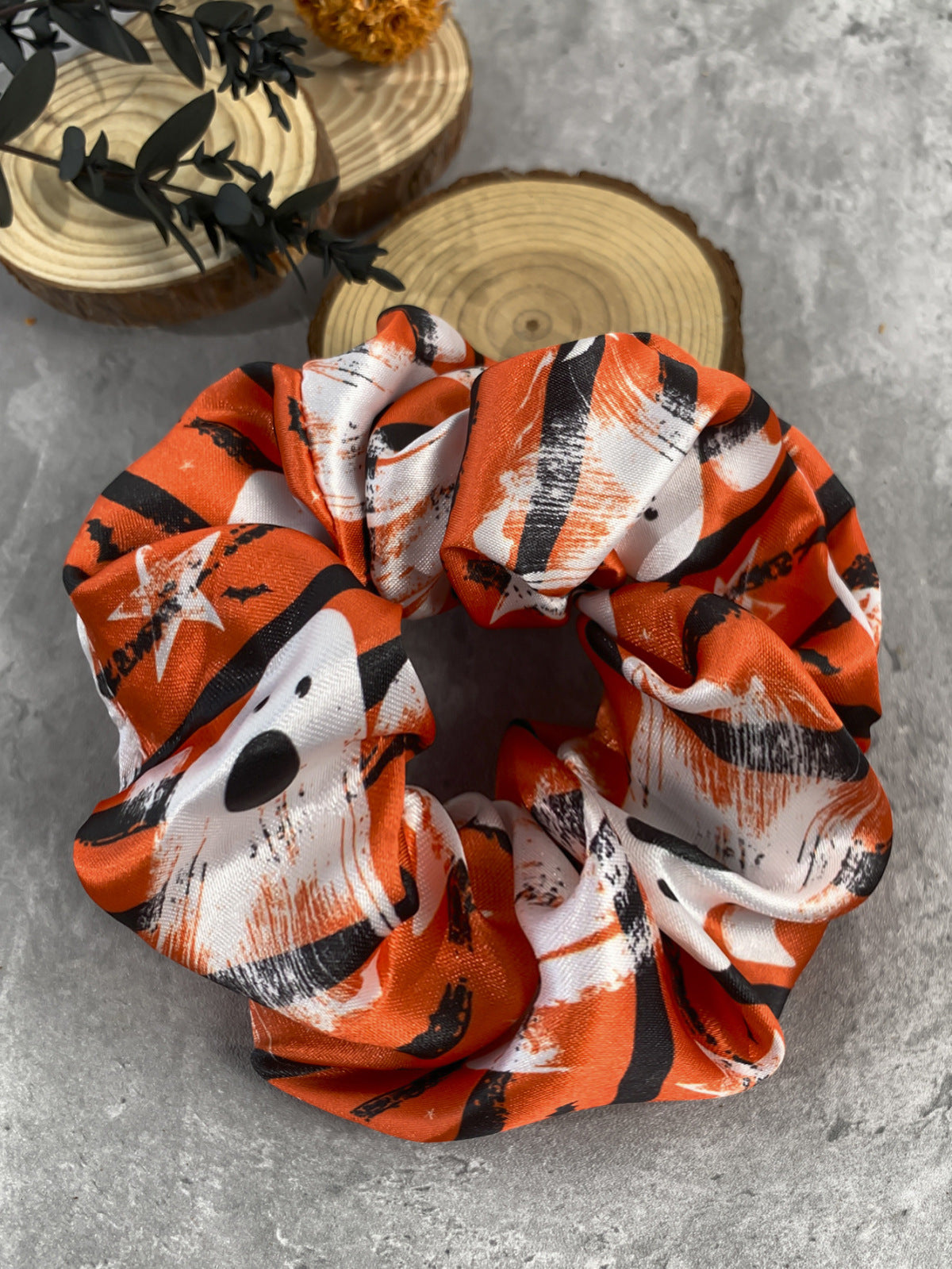 Anillo para el cabello con estampado de calaveras de Halloween