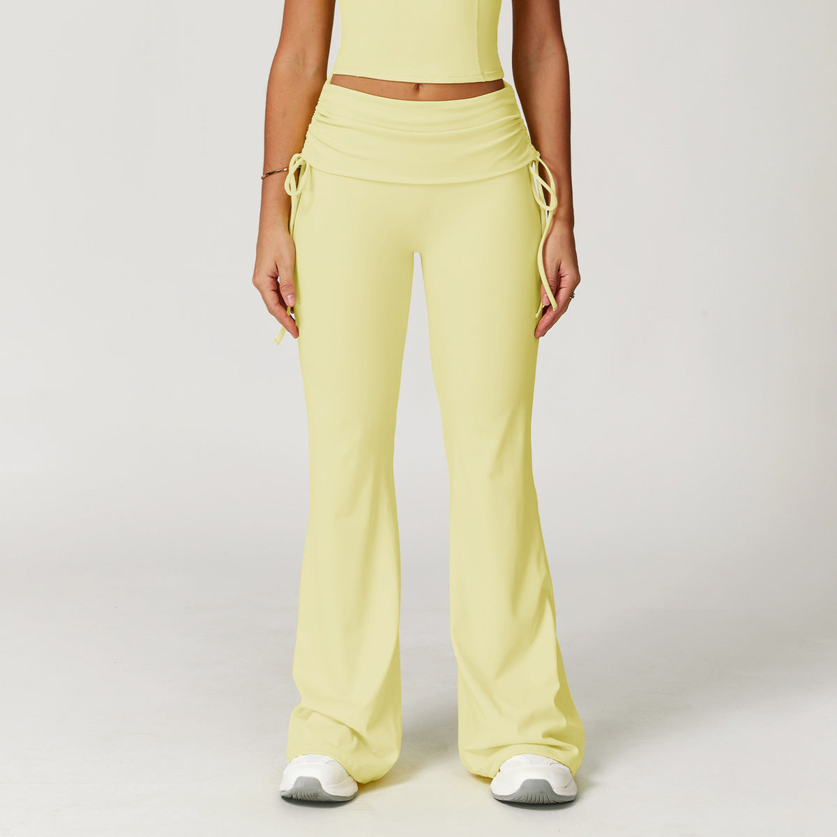 Women Fashion Casual High Waist Flared Sports Pants