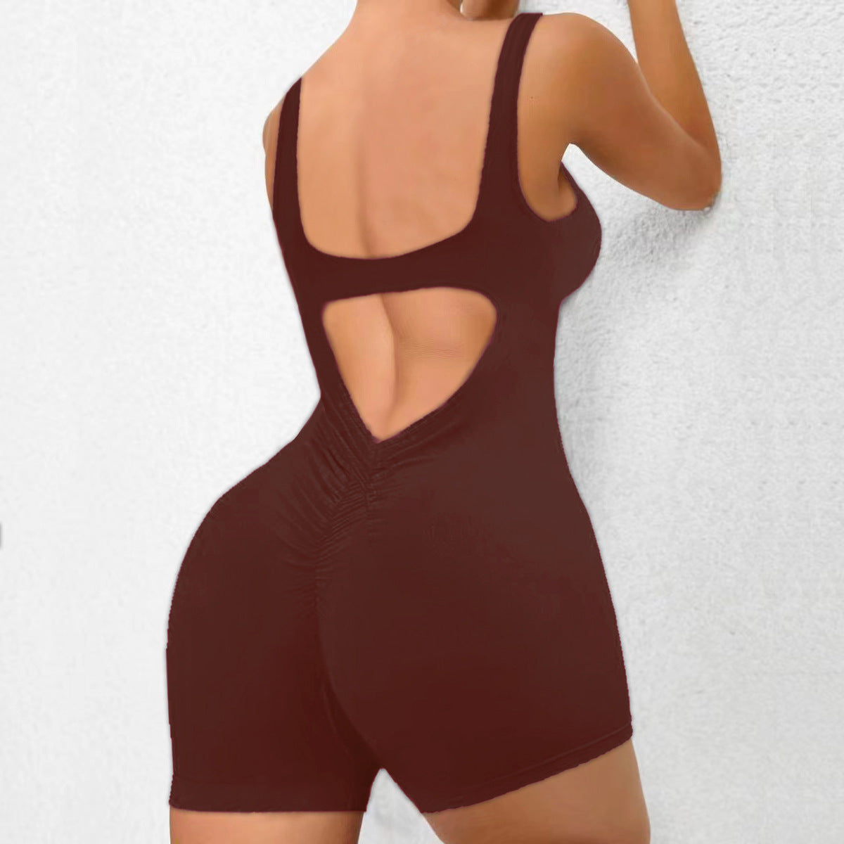Combinaisons sans manches sexy de couleur unie pour femmes