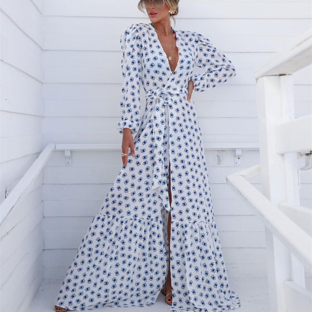 Women Casual Boho Vacation Evil Eye Swimwear Cover Up