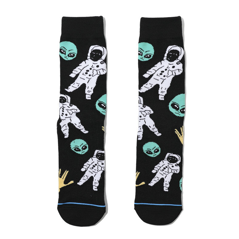 Calcetines unisex de moda con diseño de calaveras divertidas de Halloween