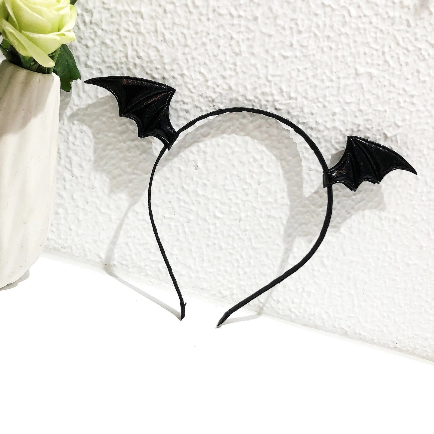 Bandeau décoratif pour femme avec oreilles de diable et ailes de chauve-souris pour Halloween
