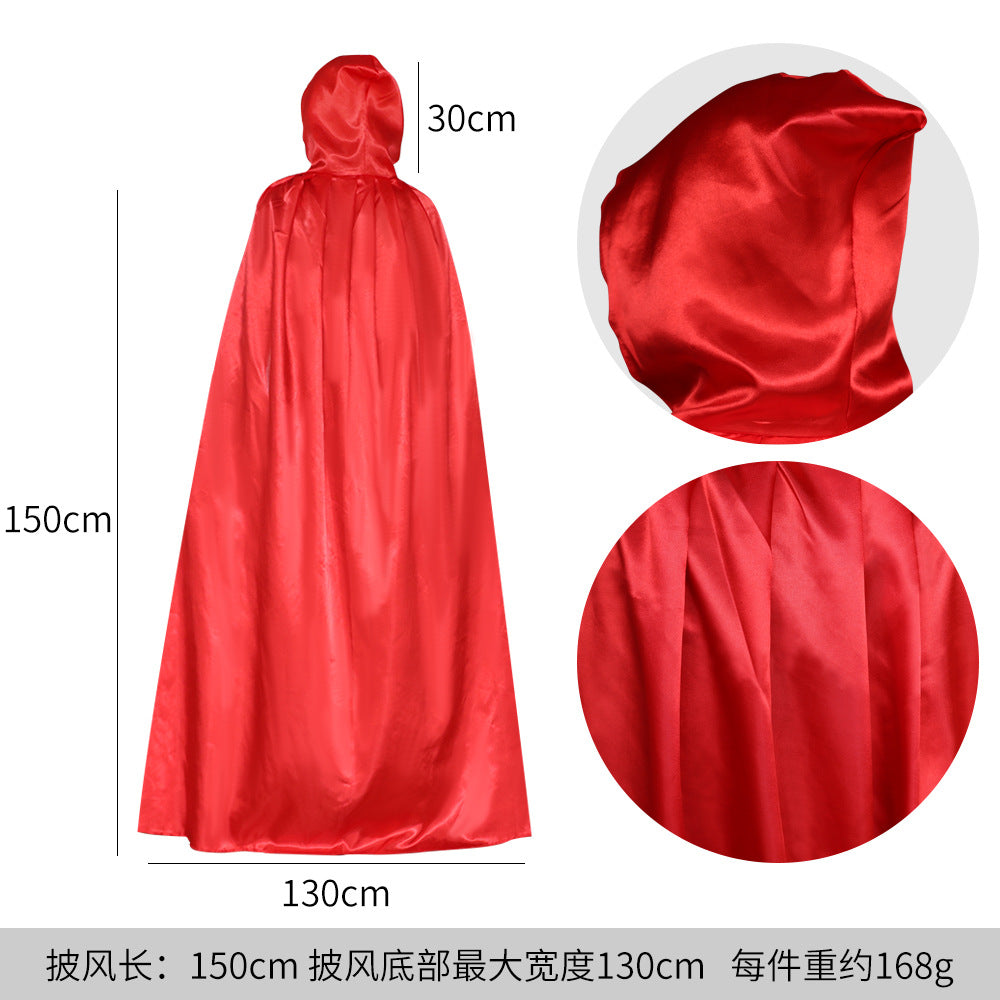 Capa de bruja y vampiro con colores para cosplay de Halloween