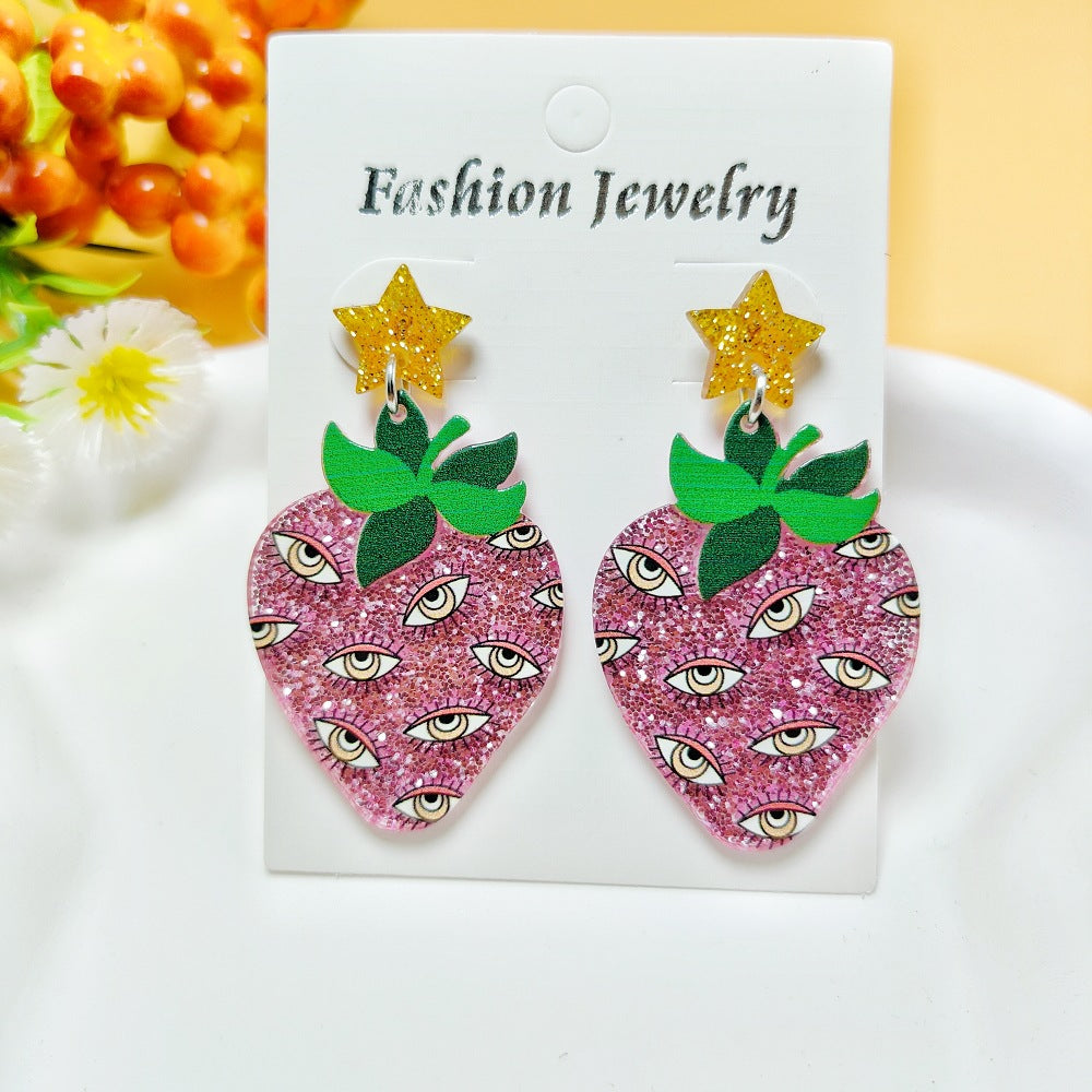 Halloween Ghost Acrylic Earrings with Personalized Print