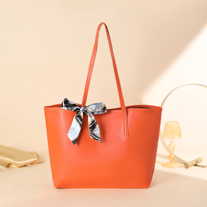 Large Capacity Urban PU Tote Bag with Magnetic Closure