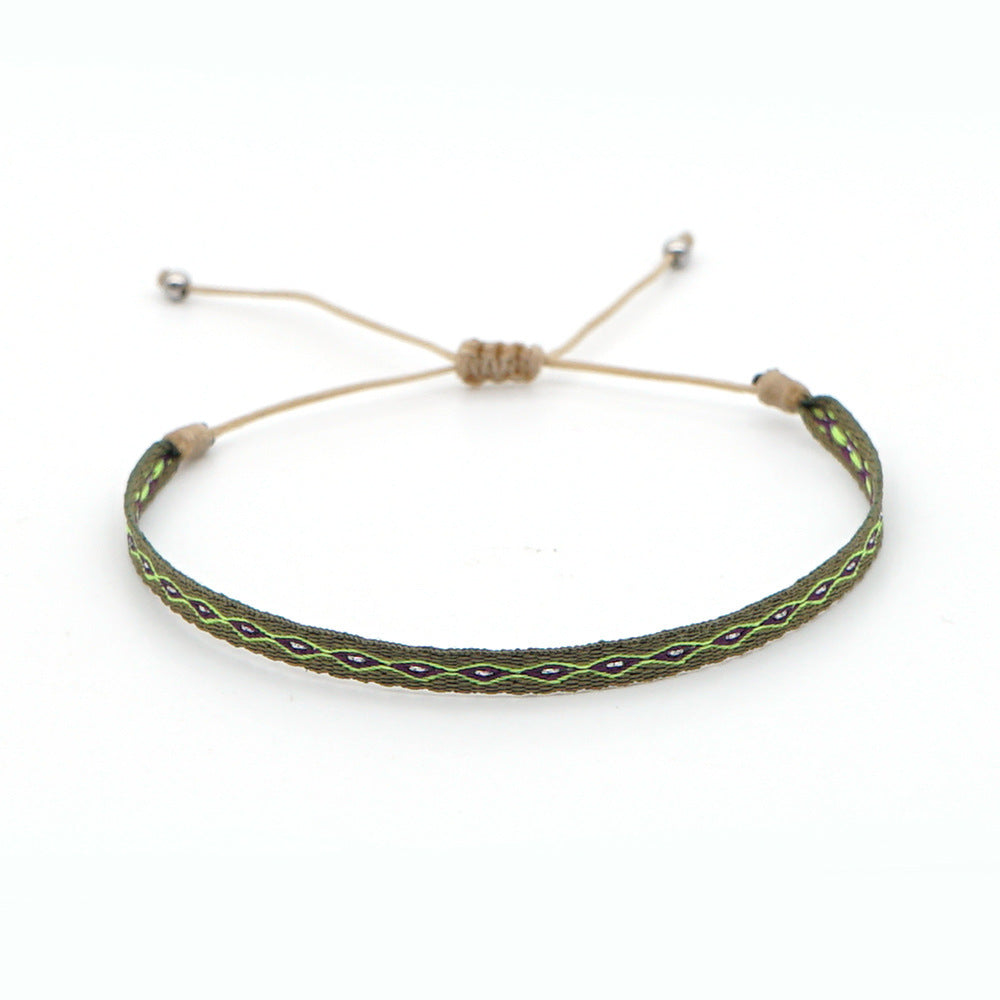 Bohemian Ethnic Ribbon Handwoven Bracelet
