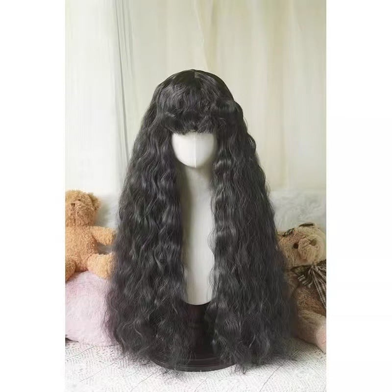 Women Lolita Mori Pastoral Long Curly Wig