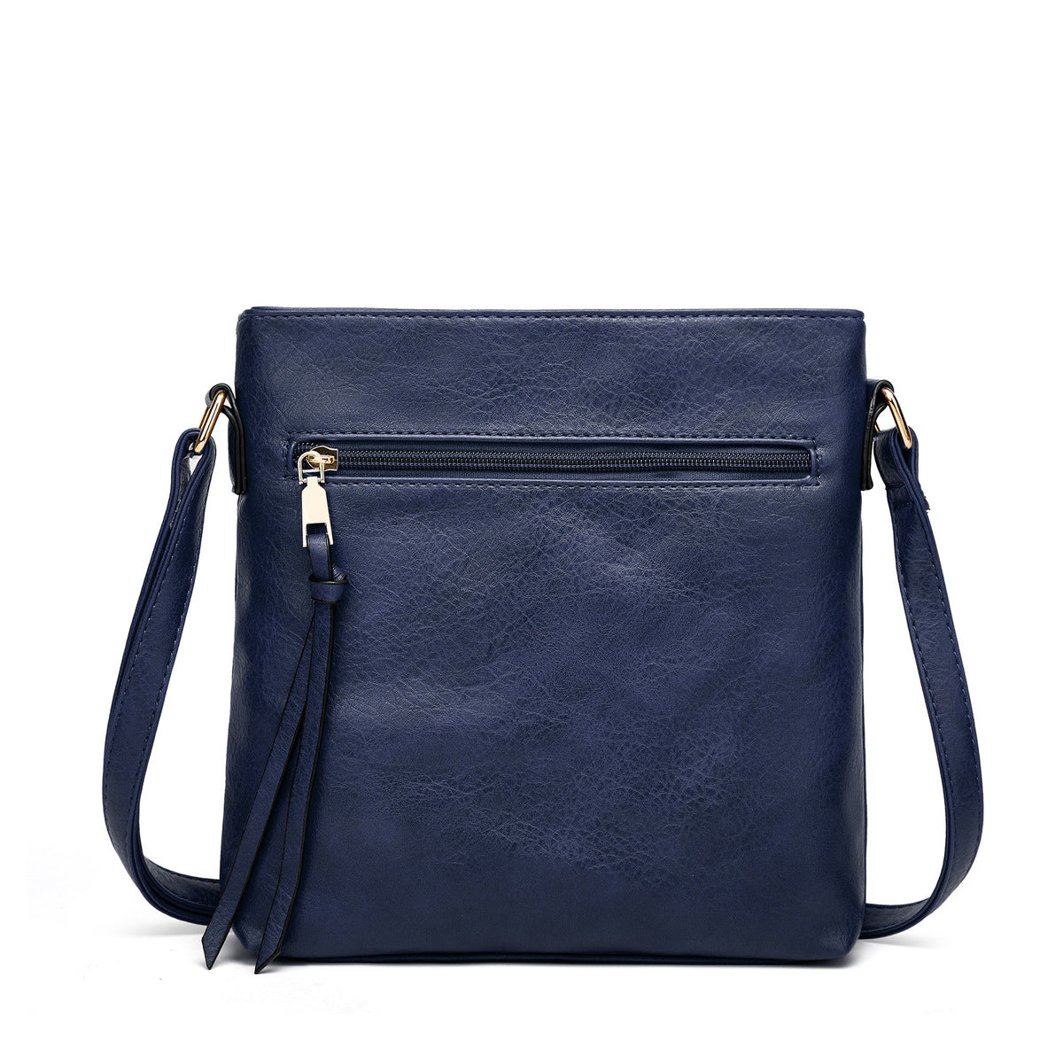 Women Autumn Retro Tassel Double Zipper Bucket Bag