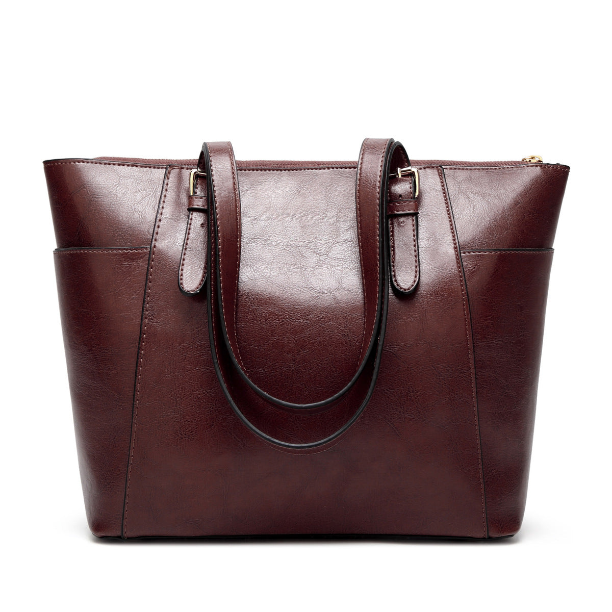 Fashion Women Vintage Oil Wax Leather Tote Bag