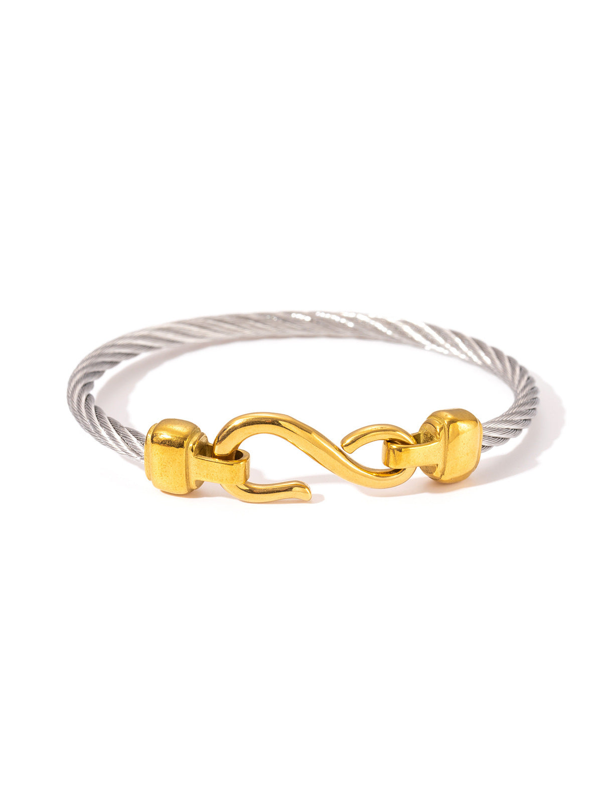 Women Fashion Steel Wire Rope Titanium Steel Twist Bracelet