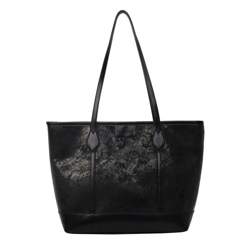 Women Fashionable Solid Color PU Tote Bag