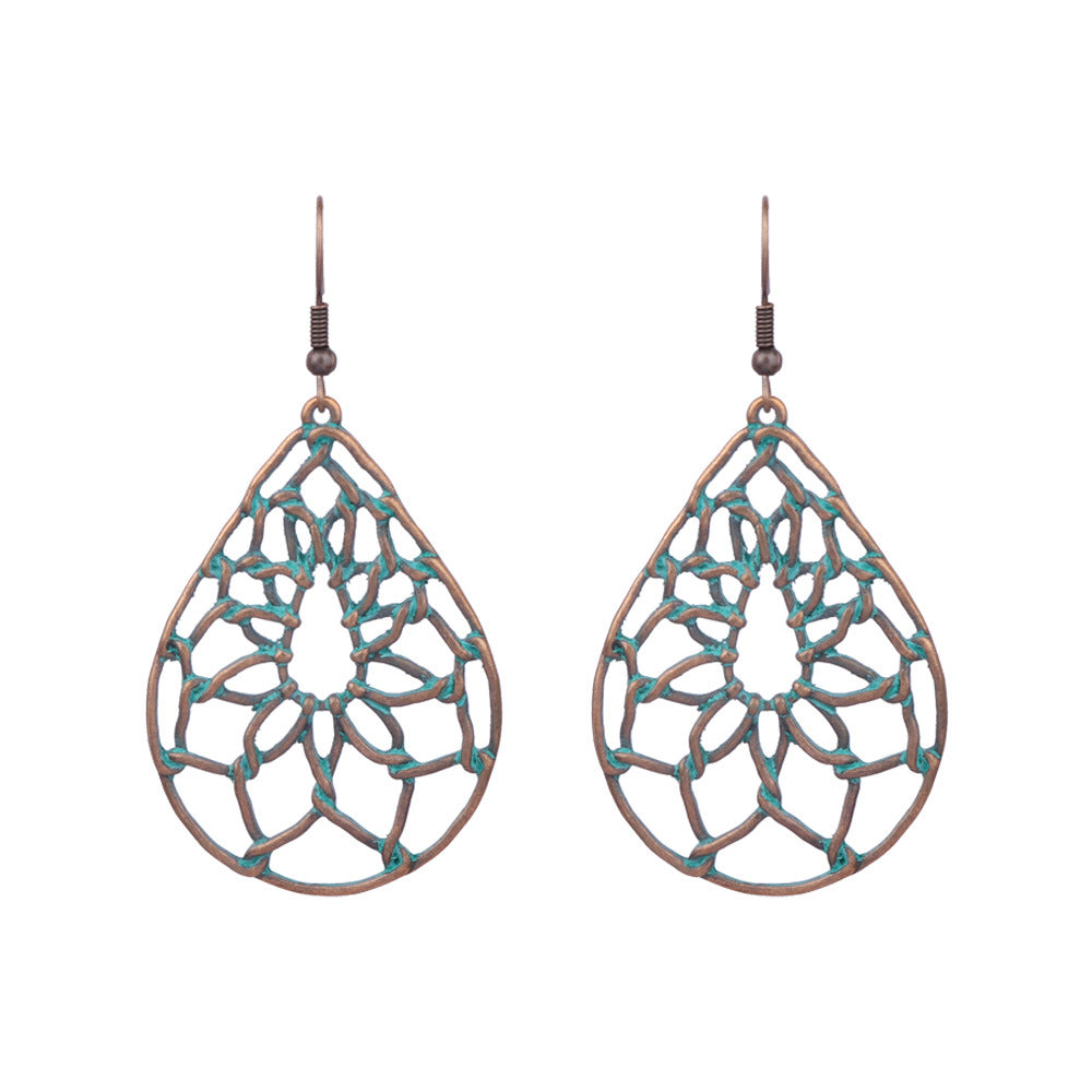 Boucles d'oreilles à pompons créatives de style ethnique bohème rétro