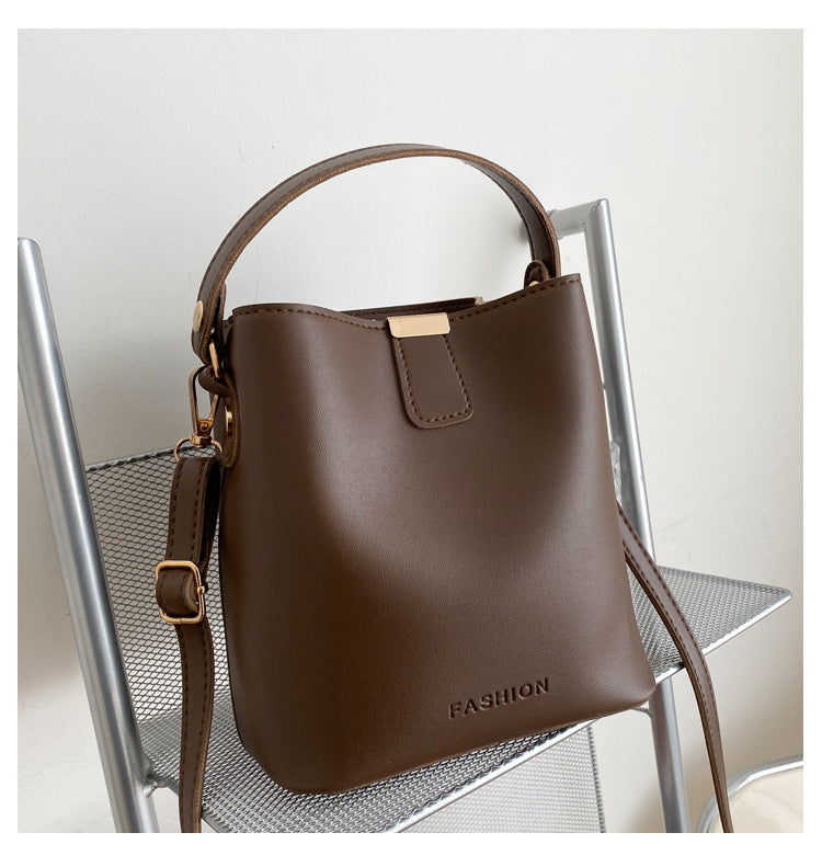 Fashion Solid Color Large Capacity Handbag