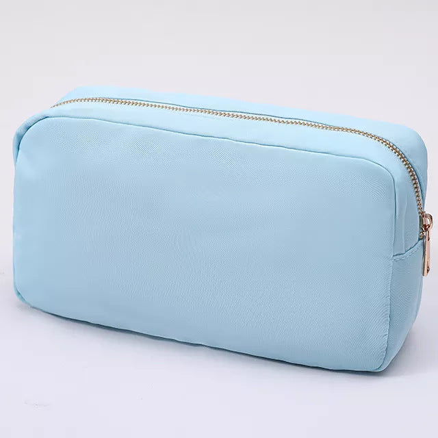 Bolsa de cosméticos de nailon de color sólido para ropa sucia portátil