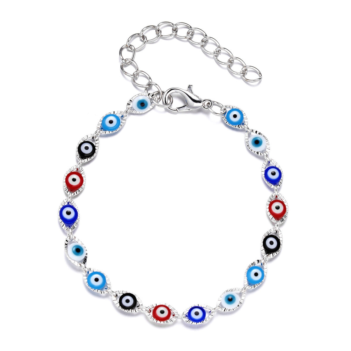 Women Fashion Casual Devil'S Eye Alloy Beads Bracelet