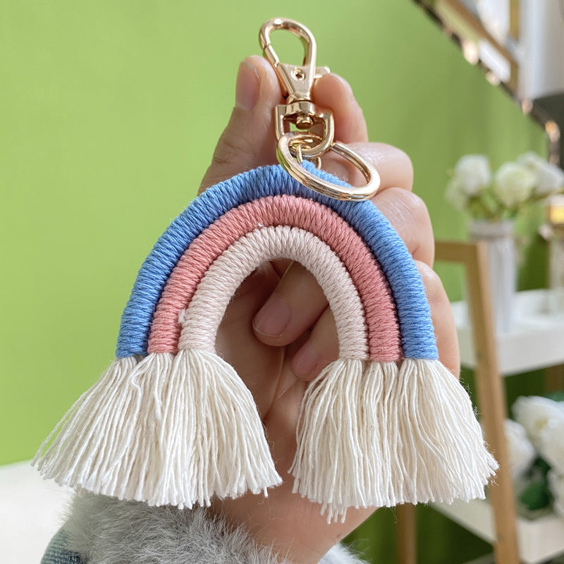 Bohemian Tassel Rainbow Keychain Bag Hanging Accessories