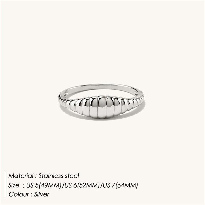 Women Fashion Simple Gold Plated Geometric Ring