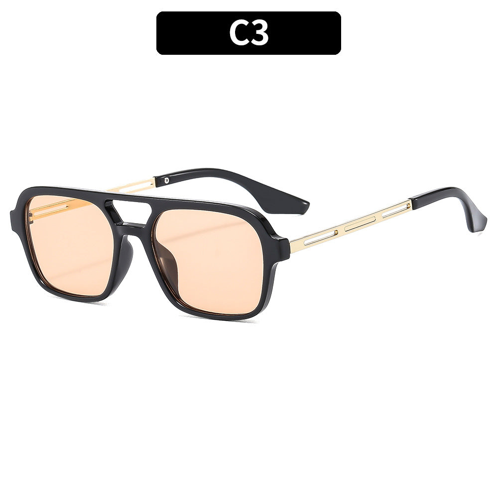 Gafas de sol estilo aviador retro de doble haz