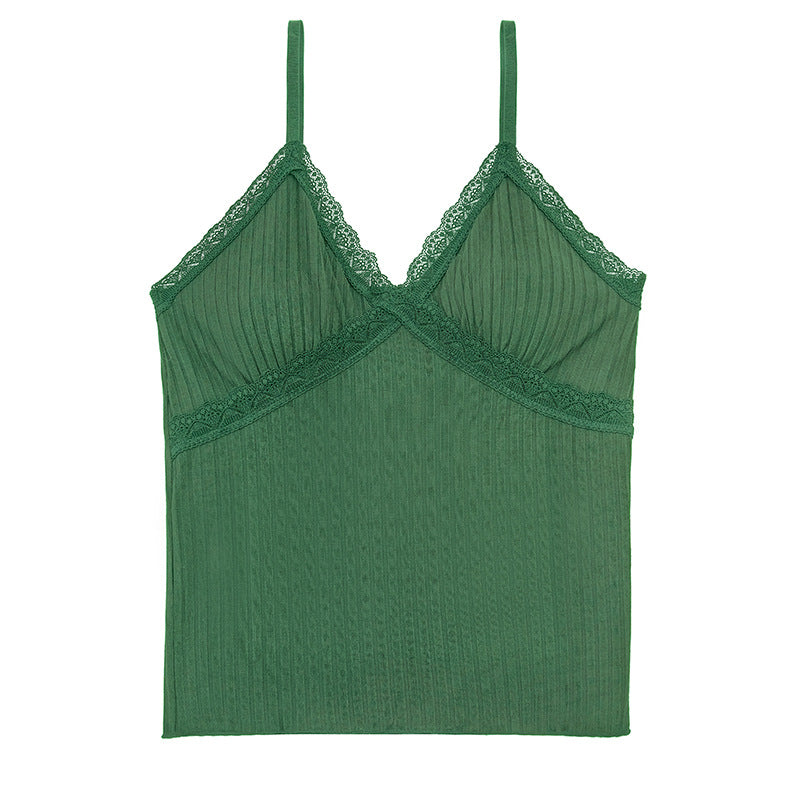 Haut caraco sexy en dentelle à col en V pour femme - Style polyvalent en viscose