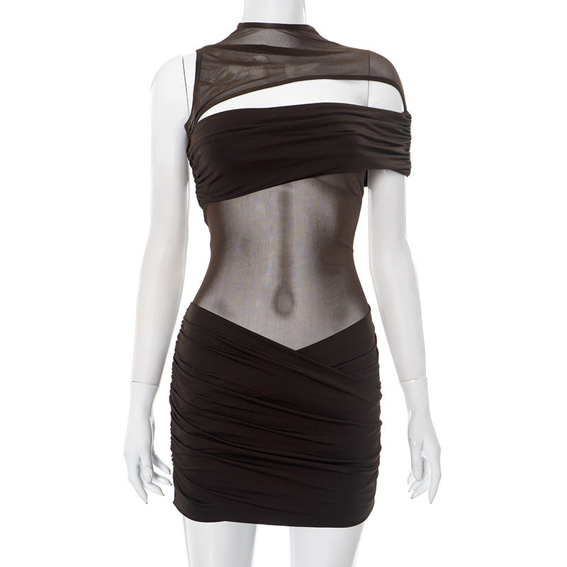 Vestido de malla sexy de moda para mujer