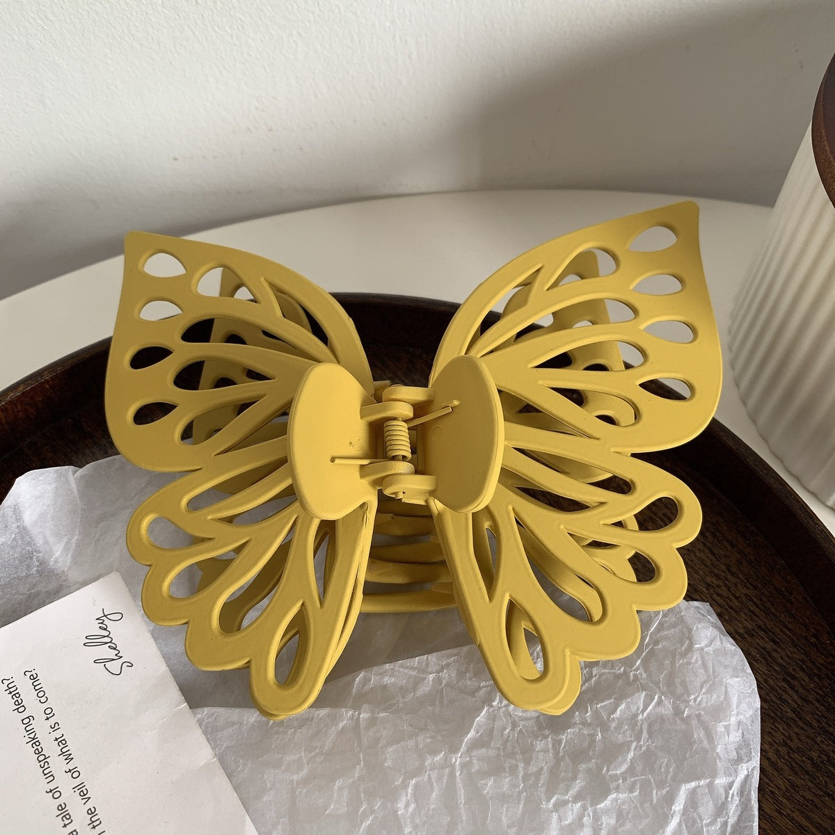 Women Fashion Oversized Double Layer Hollow-Out Butterfly Hair Clip