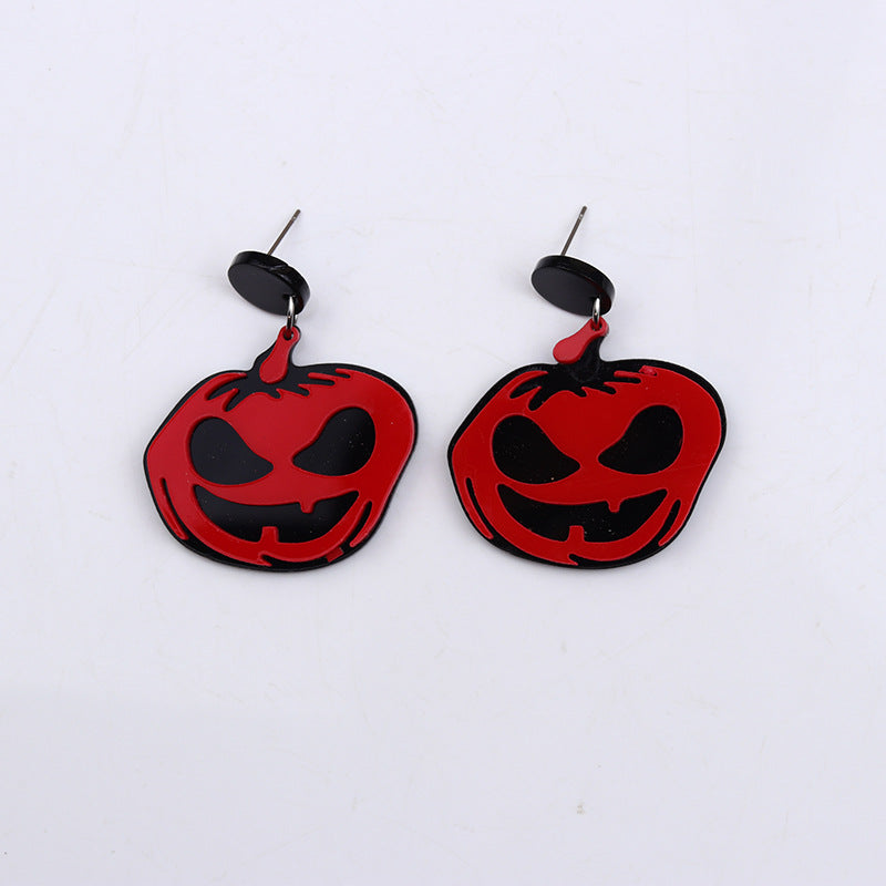 Halloween Women Funny Creative Pumpkin Ghost Earring