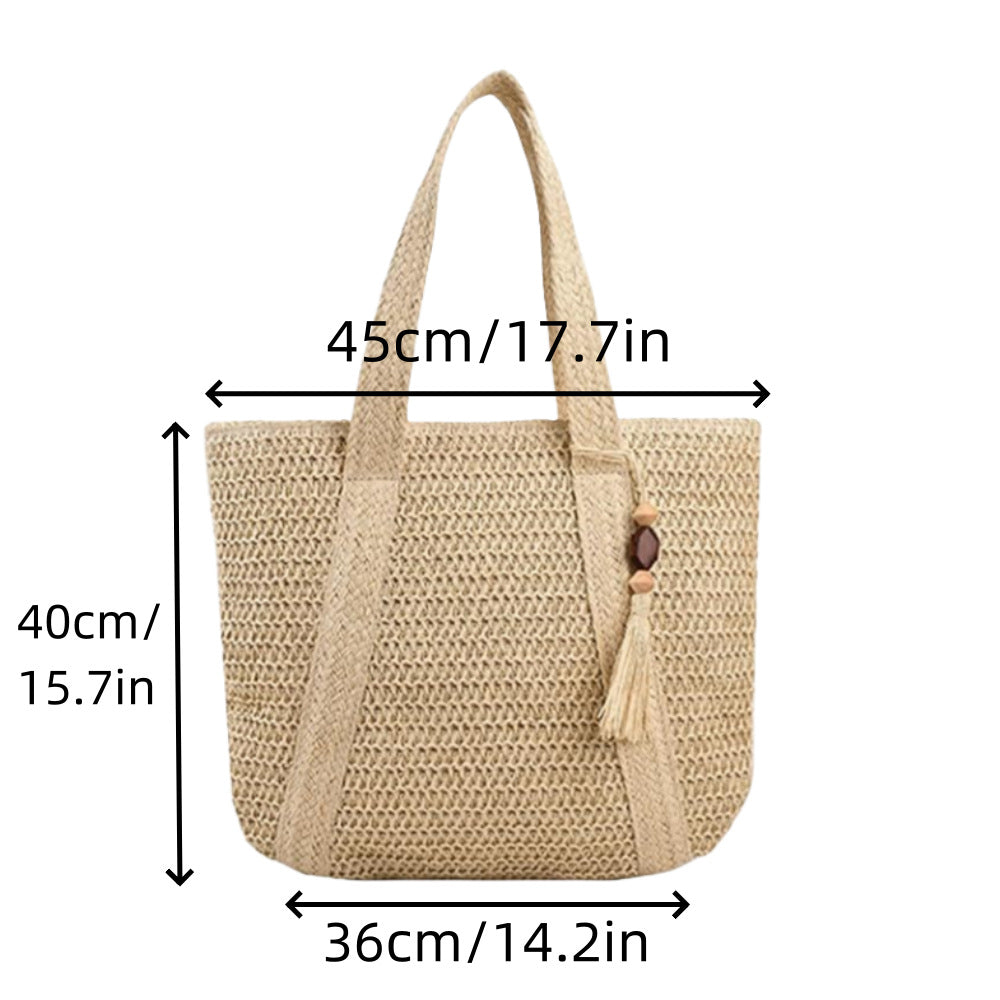 Summer Women Leisure Beach Woven Tote Bag