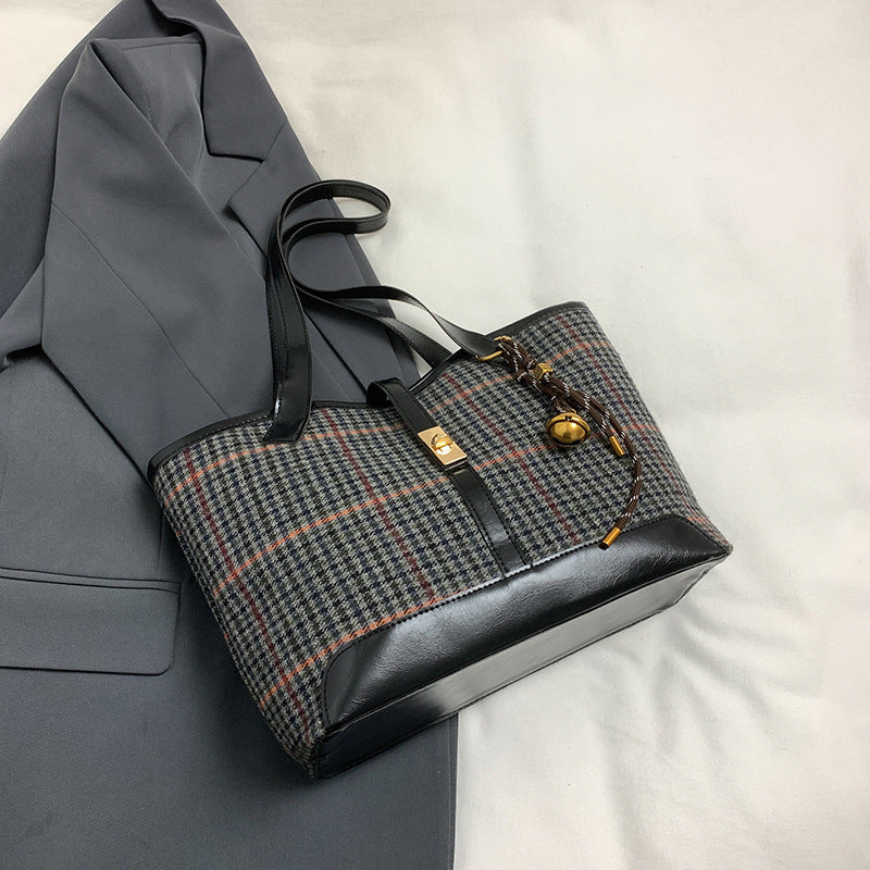 Bolso de mano informal de gran capacidad con diseño a la moda para mujer