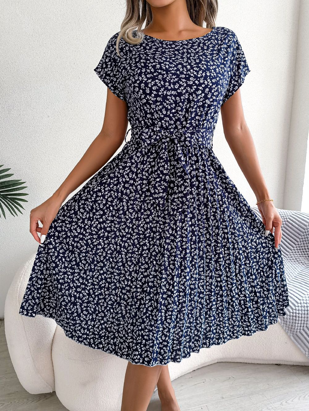 Vestido casual con estampado floral para mujer