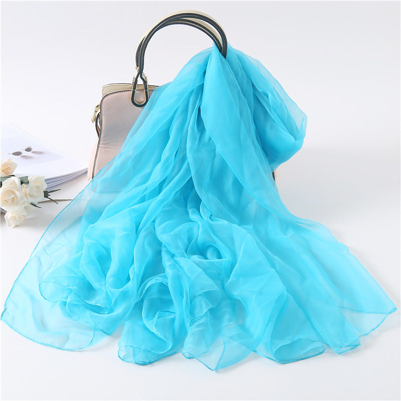 Large Size Solid Color Sunscreen Scarf for Women