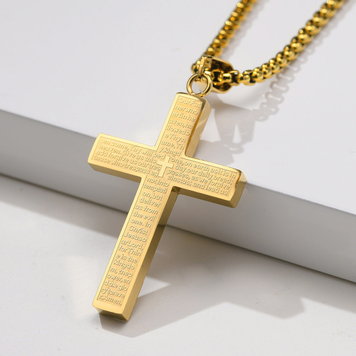 Men'S Fashion Stainless Steel Cross Necklace