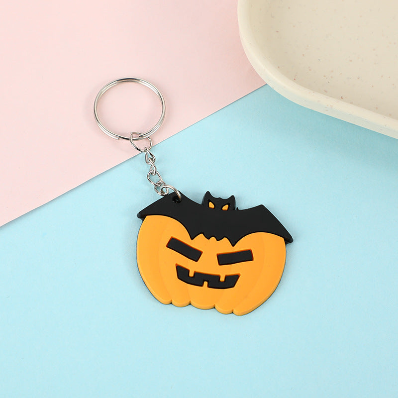 Cartoon Funny Pumpkin Ghost Spider Keychain Pendant