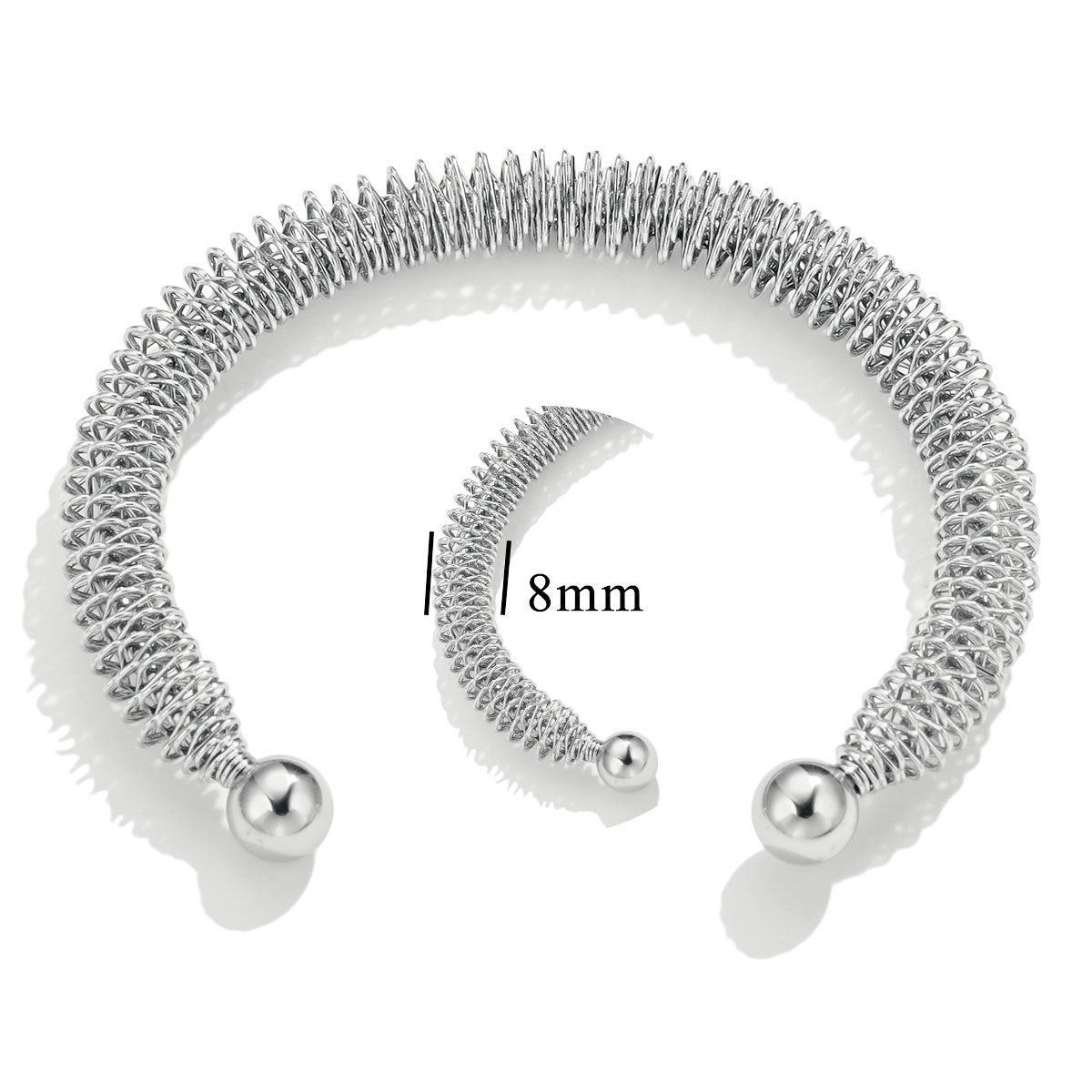 Women Bohemian Titanium Steel Spring Adjustable Bracelet