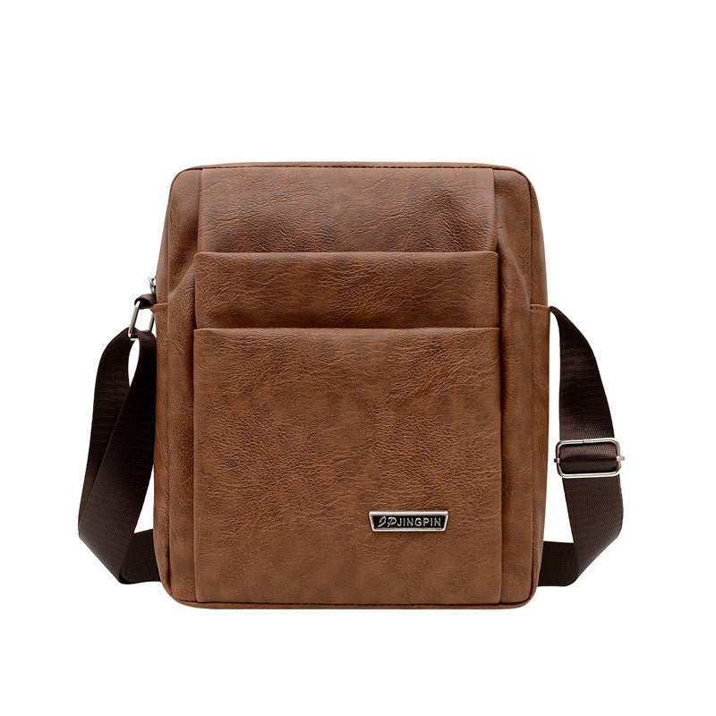 Bolso bandolera informal de PU para negocios a la moda para hombre
