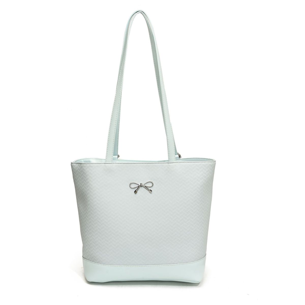 Women Fashion Solid Color Butterfly Buckle Tote Bag