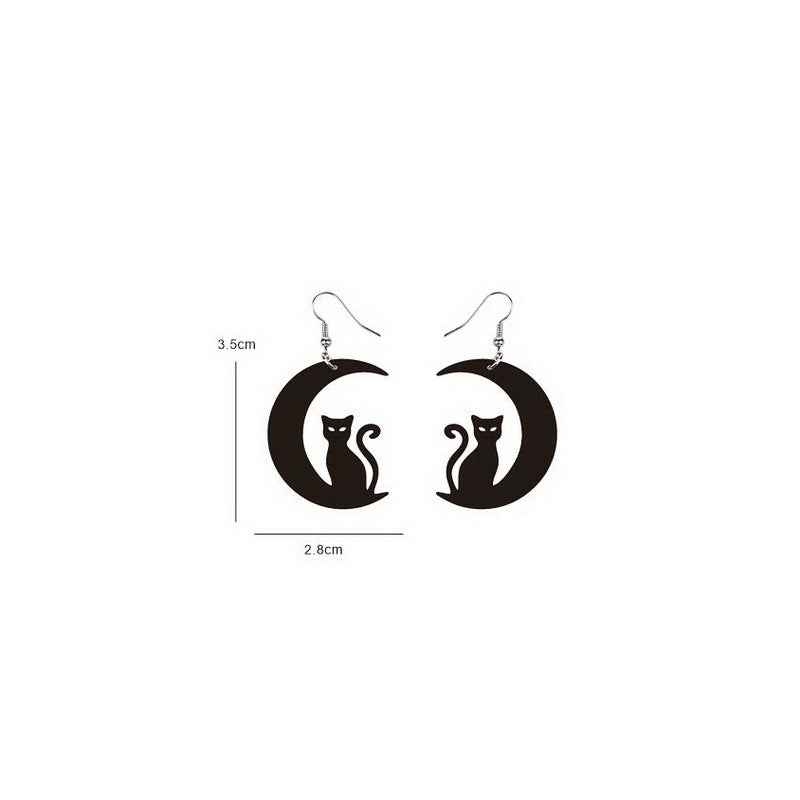 Pendientes colgantes de acrílico gótico oscuro para mujer de Halloween
