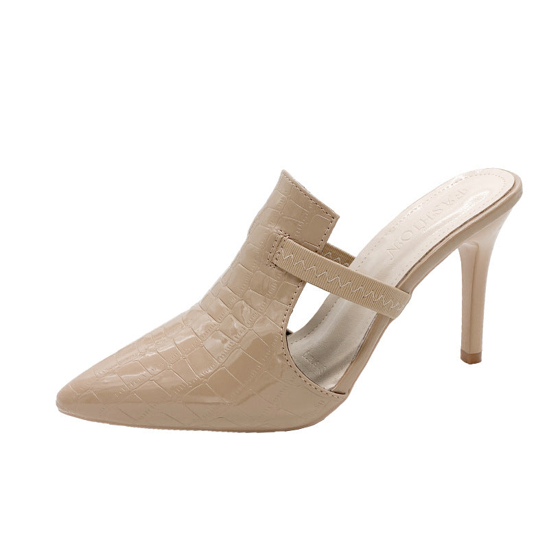 Chaussures à talons hauts et bout pointu pour femmes, couleur unie, sexy