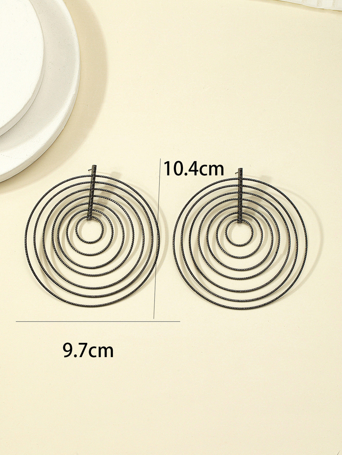 Multi-Layered Alloy Earrings Geometric Mori Style Jewelry