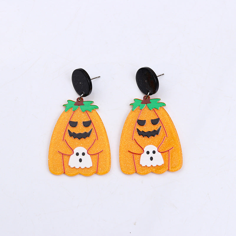 Halloween Women Fashion Character Acrylic Earrings