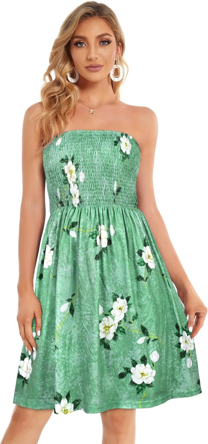 Women Casual Boho Floral Print Polyester Dress