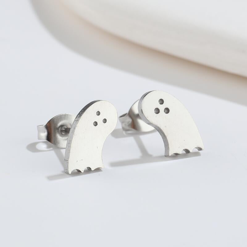 Funny Smooth Cute Ghost Earrings Halloween Jewelry