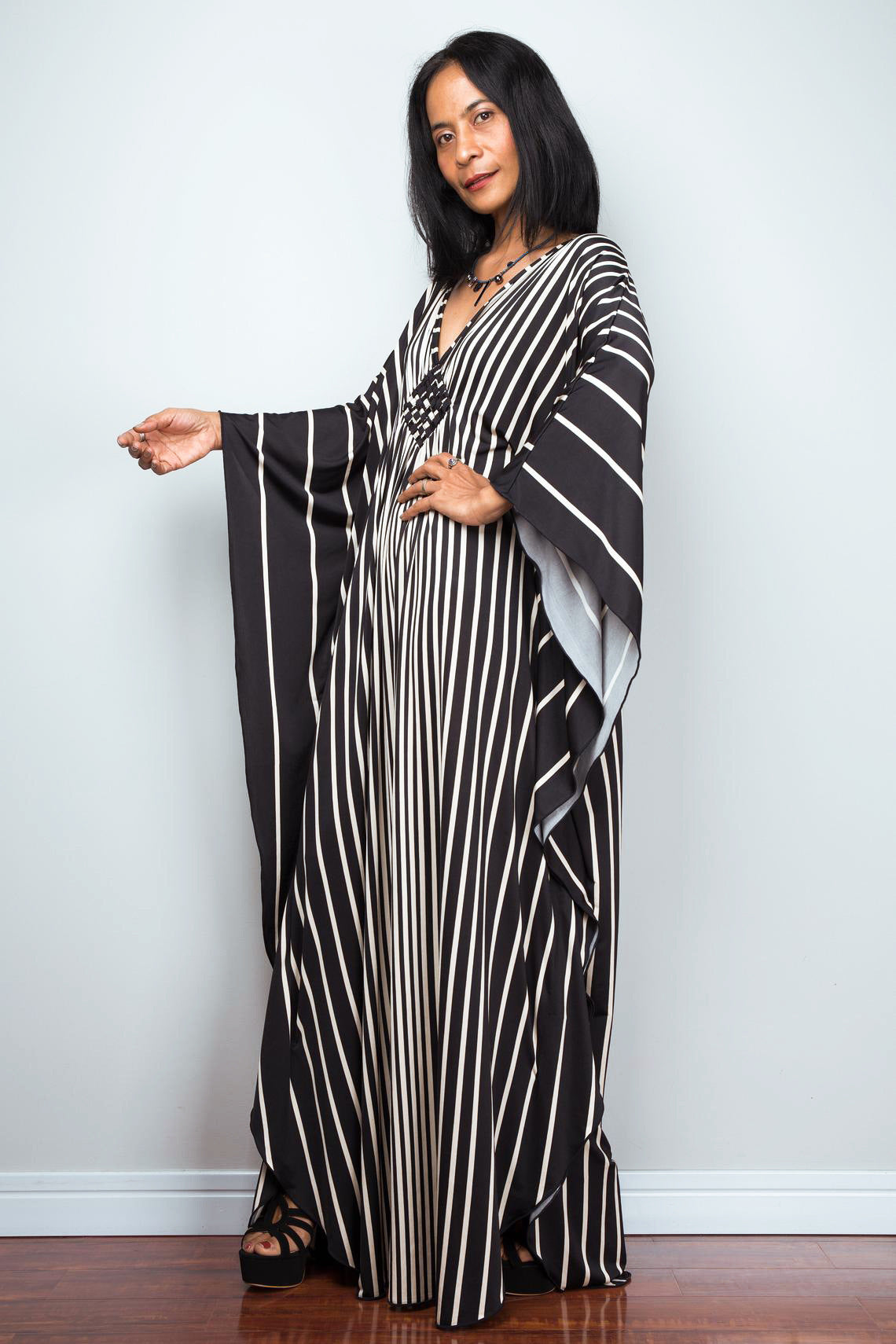 Robe de plage ample en polyester imprimé