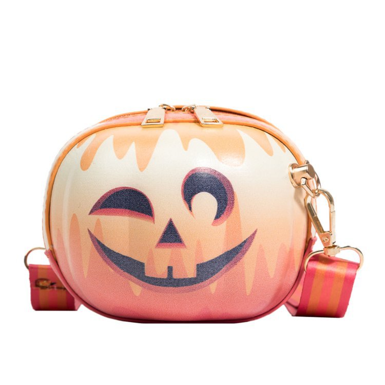 Bolso bandolera creativo de calabaza con dibujos animados de Halloween para mujer